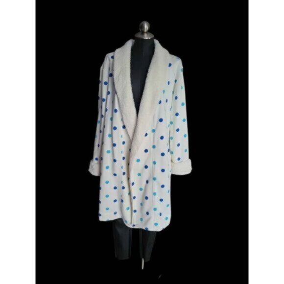 Denver Hayes Polkadot Housecoat Sz S/M - Picture 1 of 9